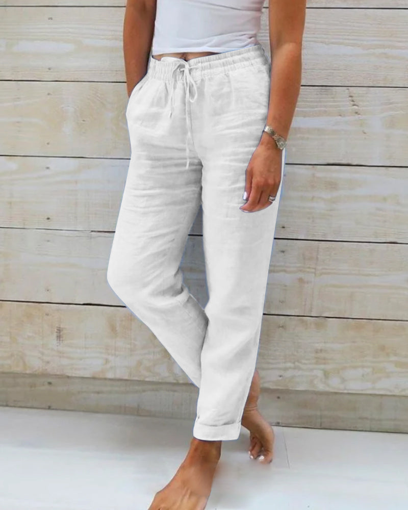 Alejandra – Pantalones de Cuerda Relajados
