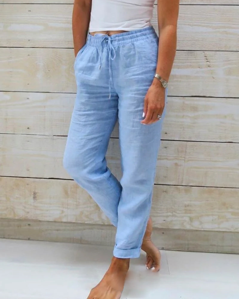 Alejandra – Pantalones de Cuerda Relajados