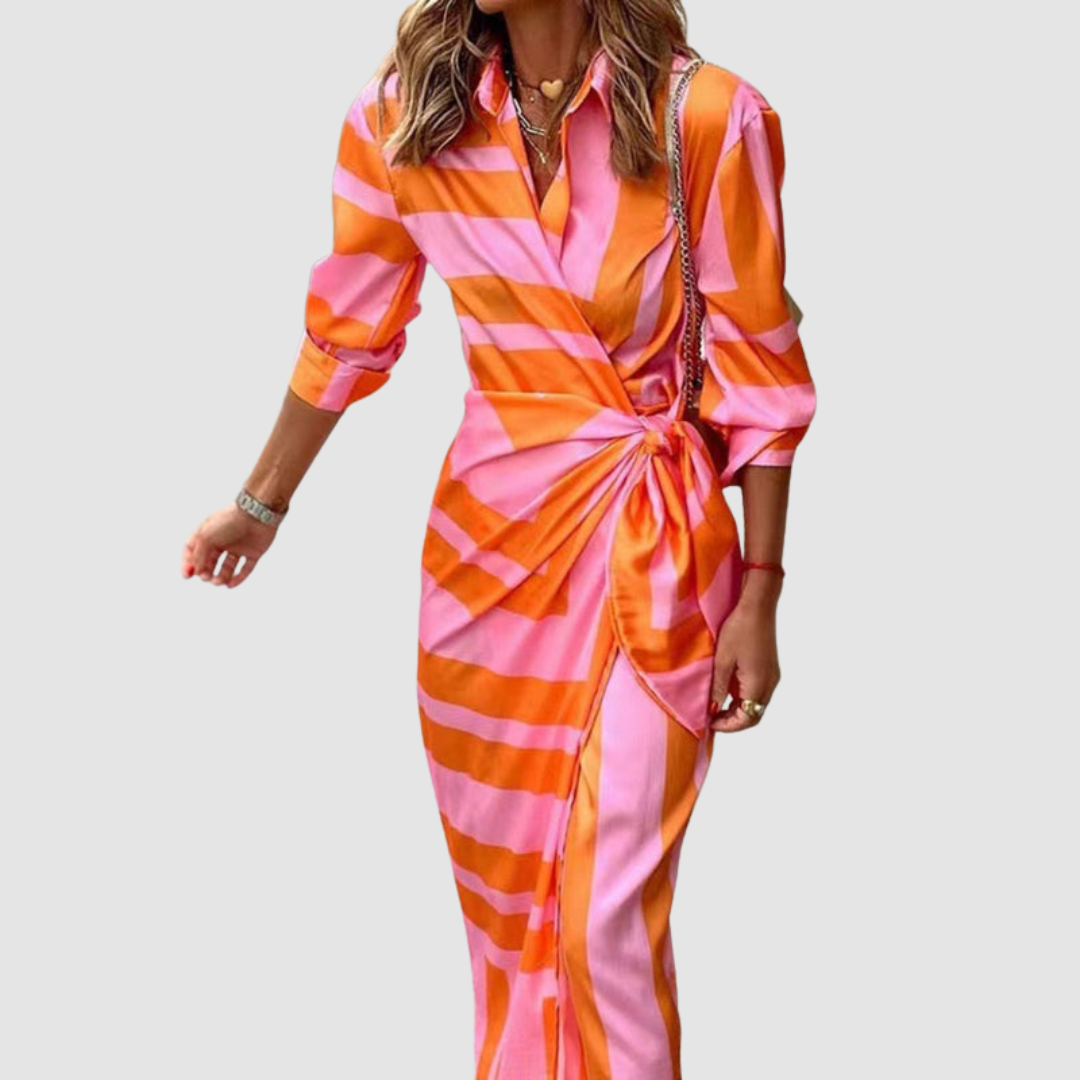 CECILIA™ | VESTIDO ELEGANTE A RAYAS