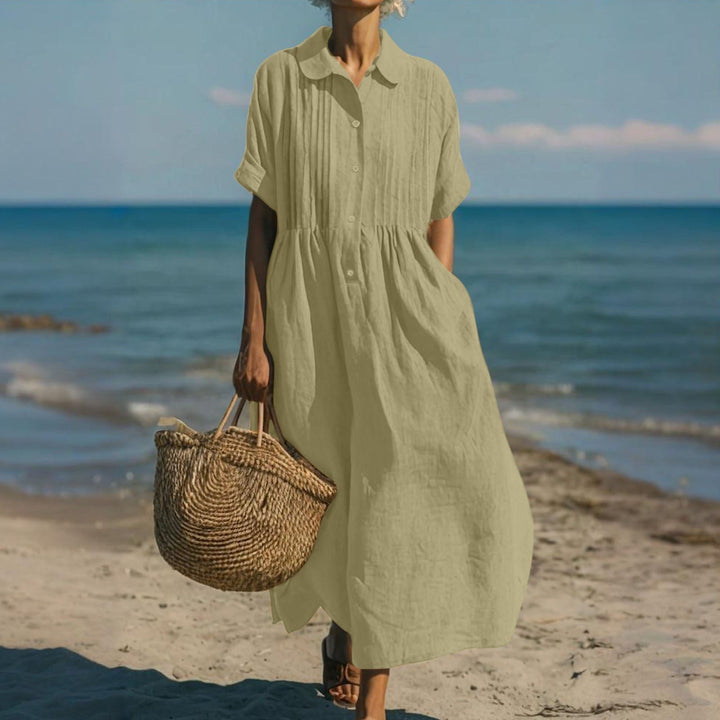 JIMENA | VESTIDO CAMISERO DE ALGODÓN CON BOTONES