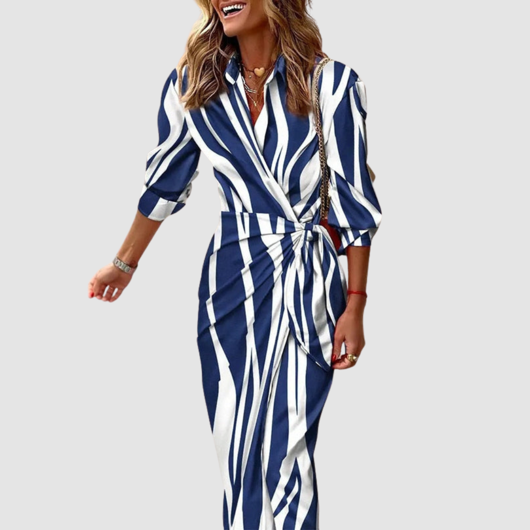 CECILIA™ | VESTIDO ELEGANTE A RAYAS