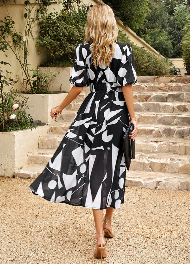 LORENA | VESTIDO MIDI FLORAL ELEGANTE