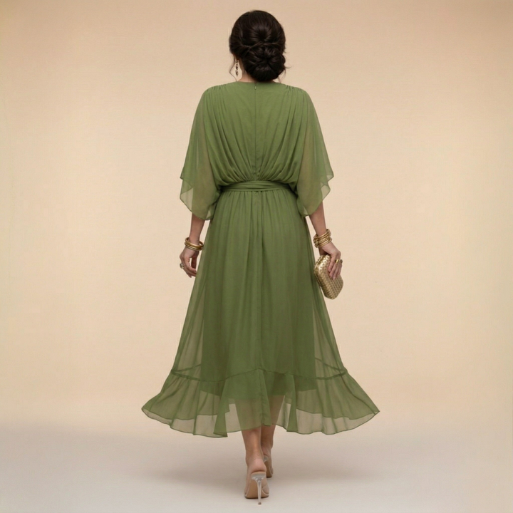 SERENA™ | VESTIDO FLUIDO CON ESCOTE EN V