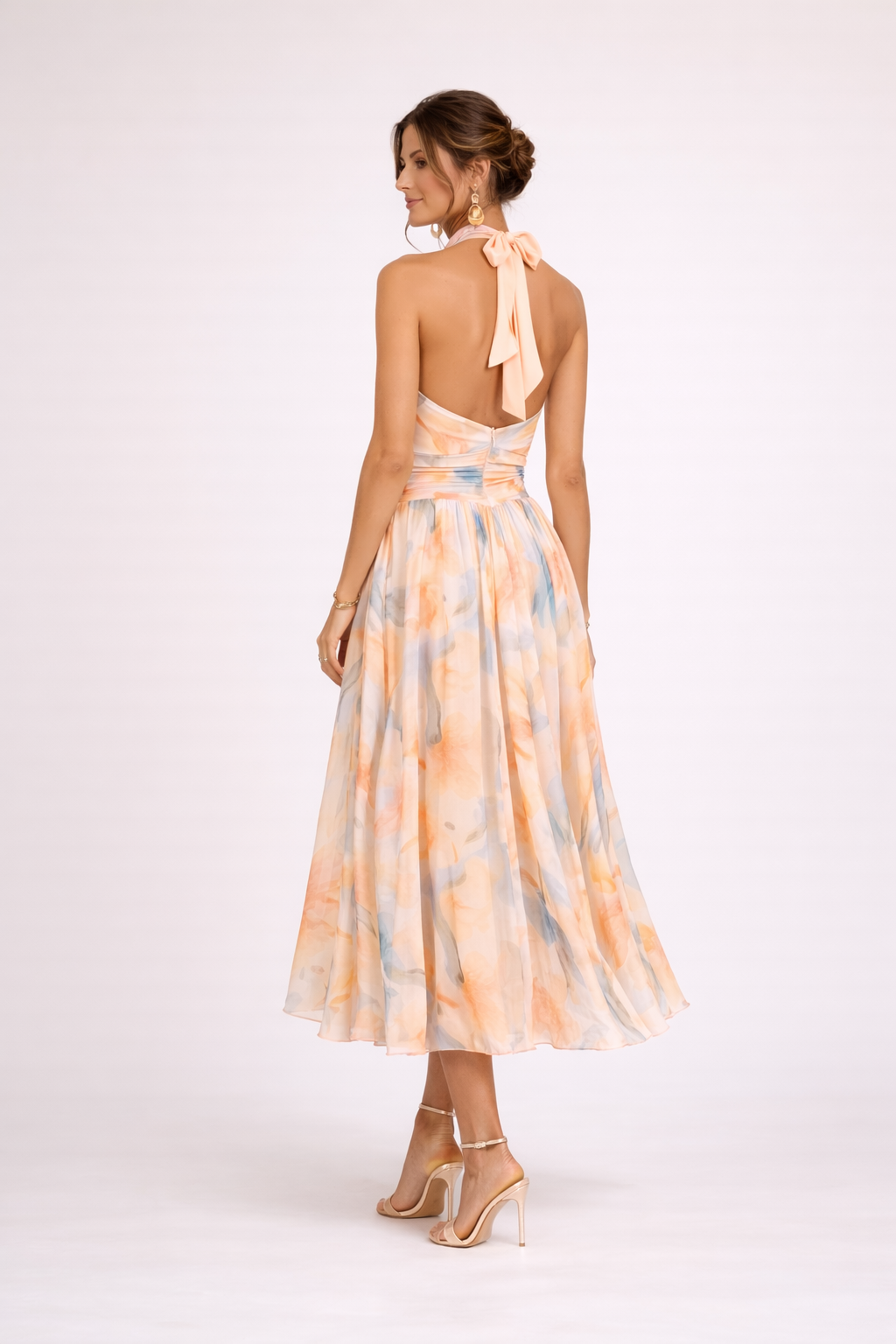 CAMILLE - VESTIDO MIDI ELEGANTE CON CUELLO