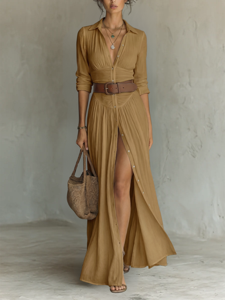 Alba | Vestido largo de lino elegante