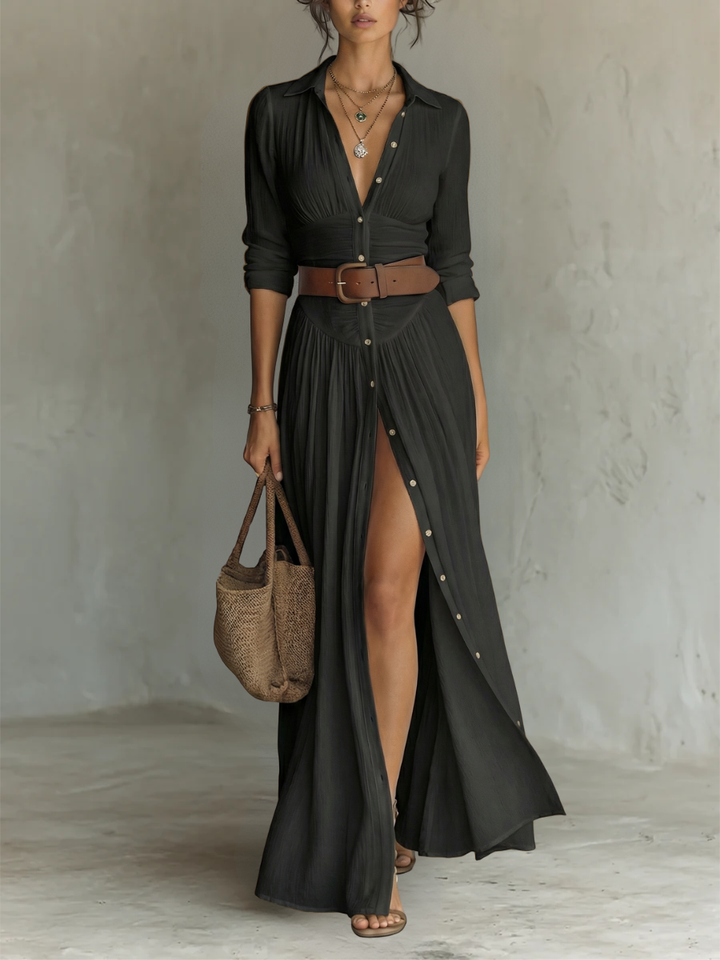 Alba | Vestido largo de lino elegante