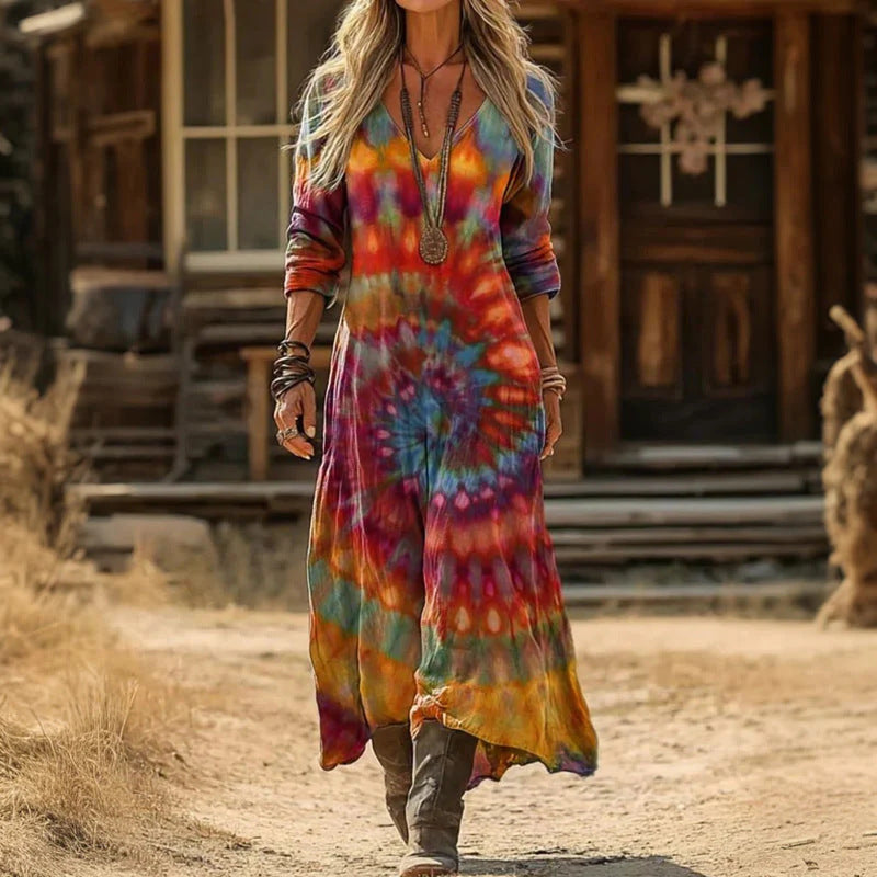 SONIA | VESTIDO CASUAL VINTAGE DE MANGA LARGA