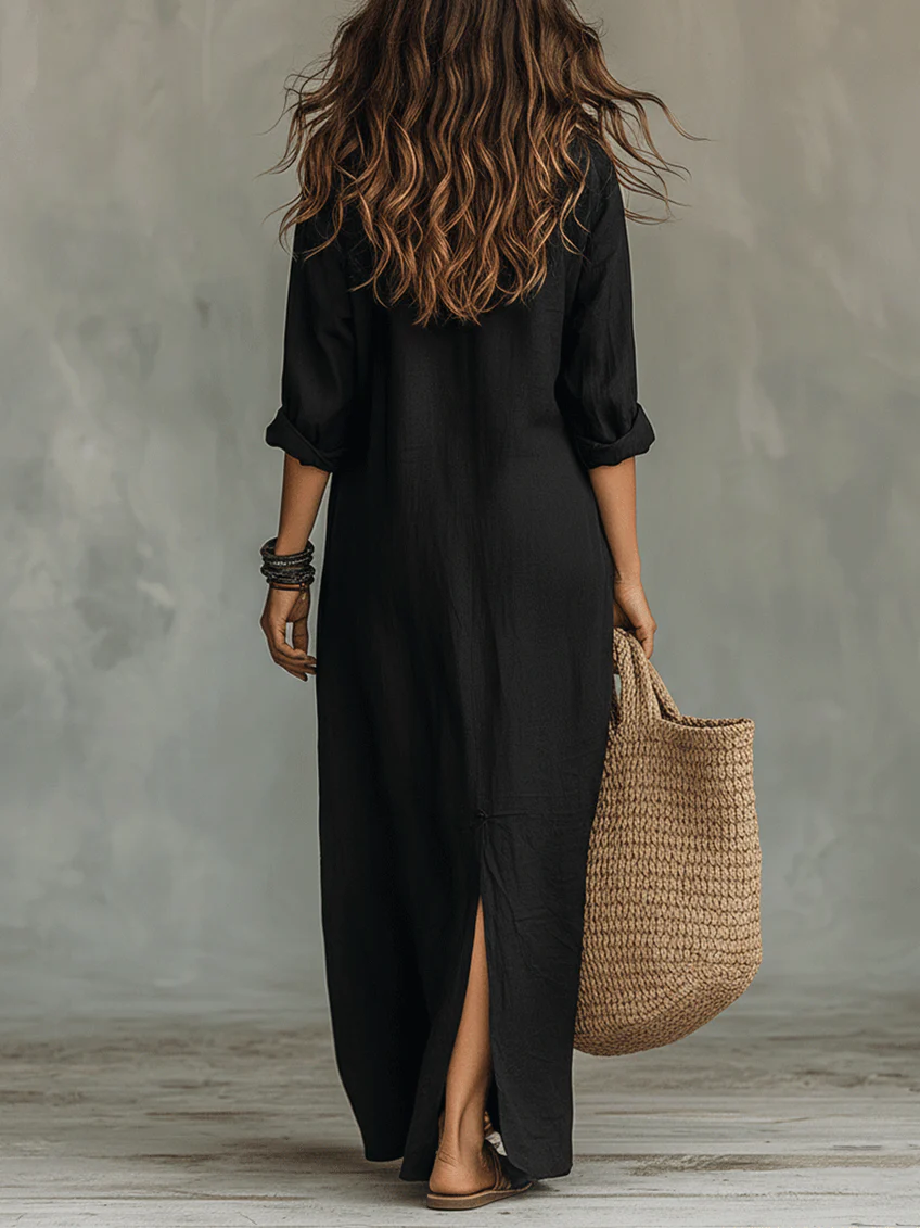 LAURA | VESTIDO MAXI FLUIDO Y FAVORECEDOR
