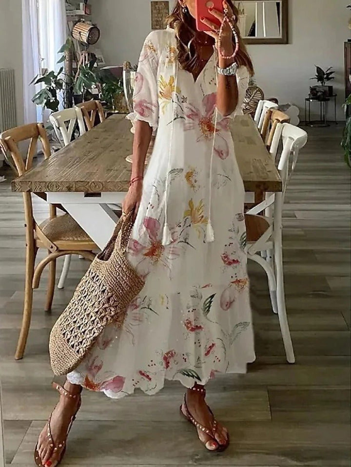 AITANA | VESTIDO MAXI BOHO QUE REALZA LA FIGURA