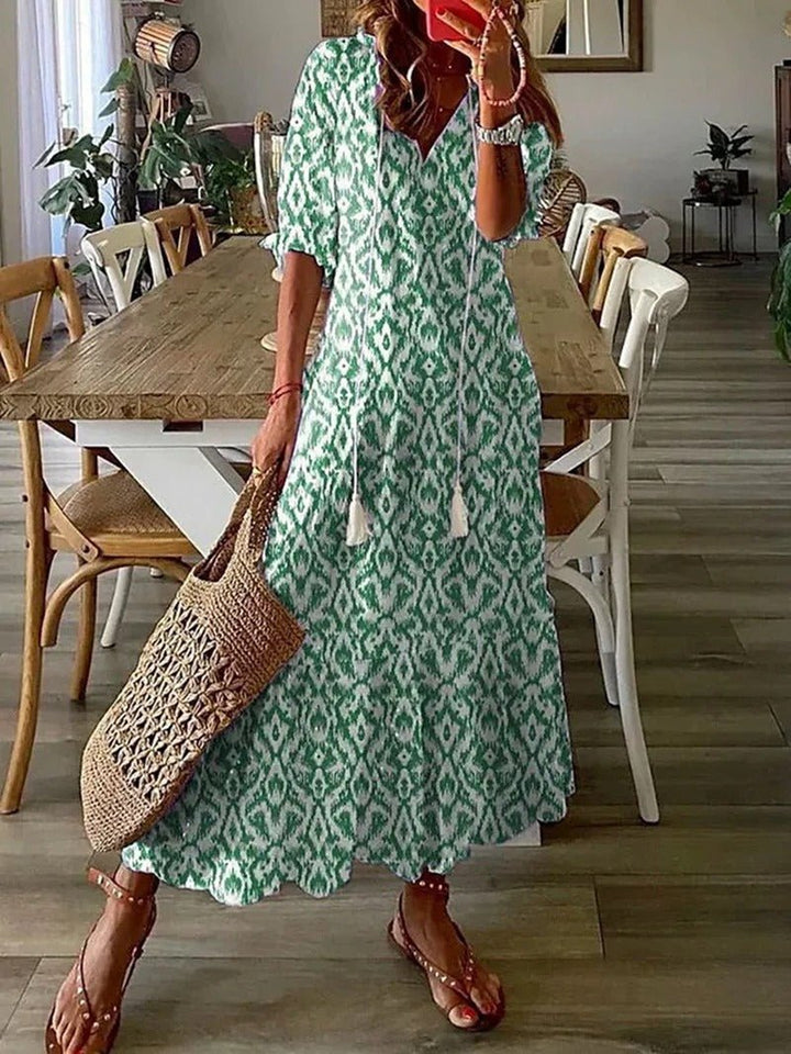 AITANA | VESTIDO MAXI BOHO QUE REALZA LA FIGURA