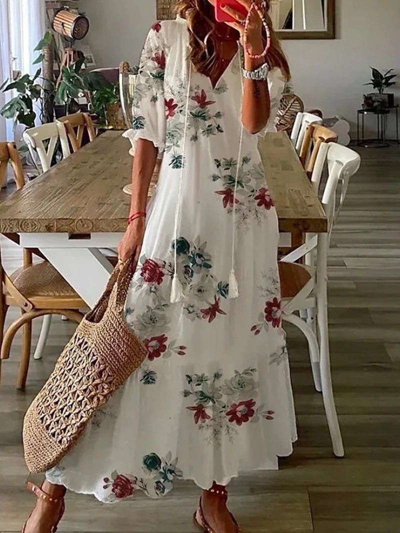 AITANA | VESTIDO MAXI BOHO QUE REALZA LA FIGURA