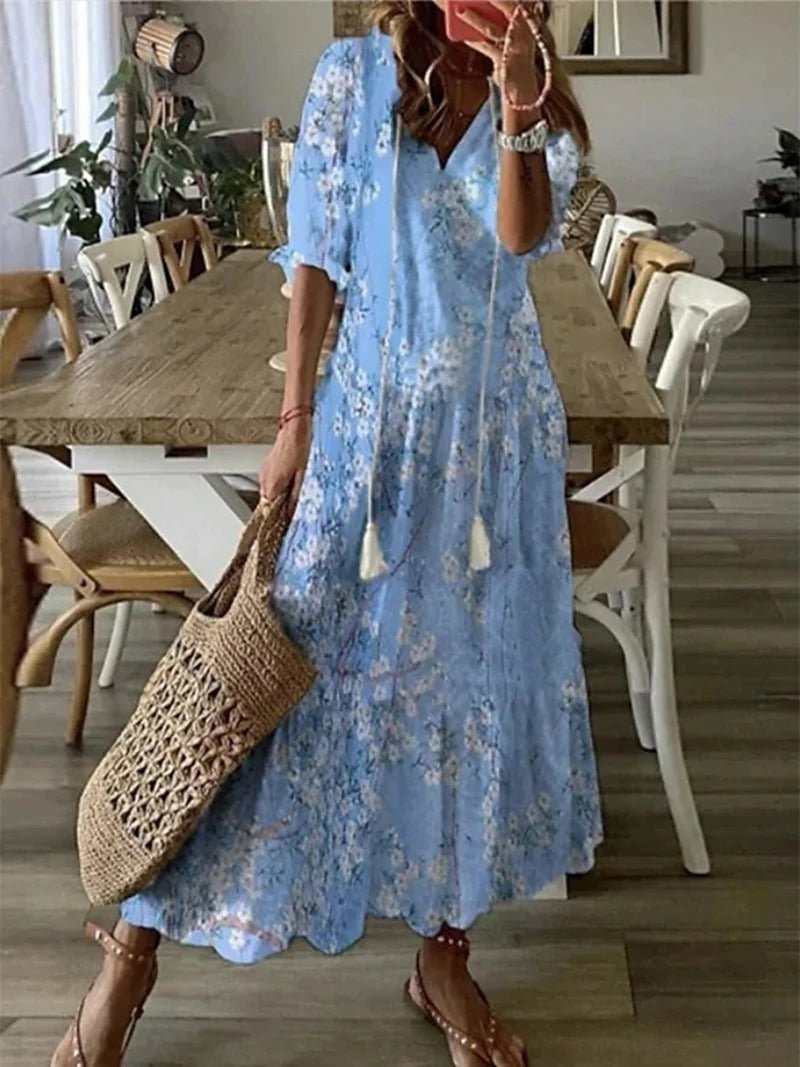 AITANA | VESTIDO MAXI BOHO QUE REALZA LA FIGURA