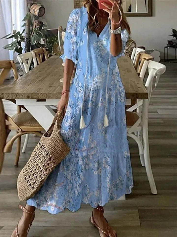 AITANA | VESTIDO MAXI BOHO QUE REALZA LA FIGURA