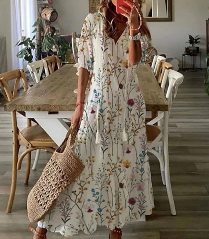 AITANA | VESTIDO MAXI BOHO QUE REALZA LA FIGURA