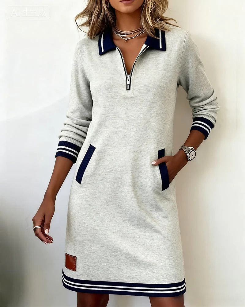 EDURNE | VESTIDO SUDADERA CON CREMALLERA