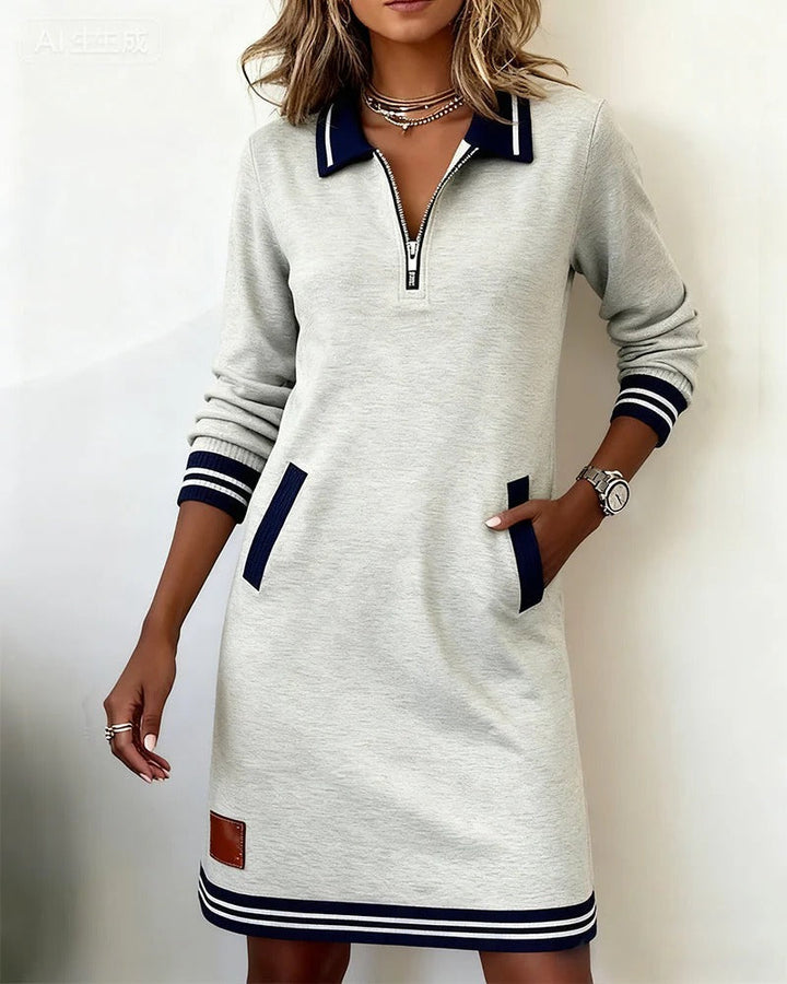 EDURNE | VESTIDO SUDADERA CON CREMALLERA