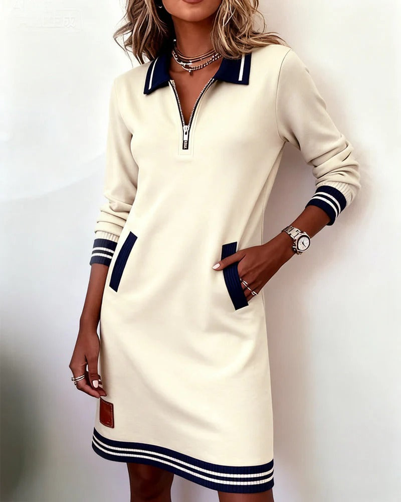EDURNE | VESTIDO SUDADERA CON CREMALLERA