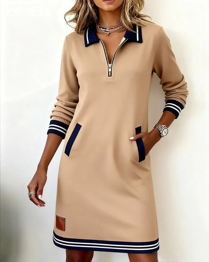 EDURNE | VESTIDO SUDADERA CON CREMALLERA