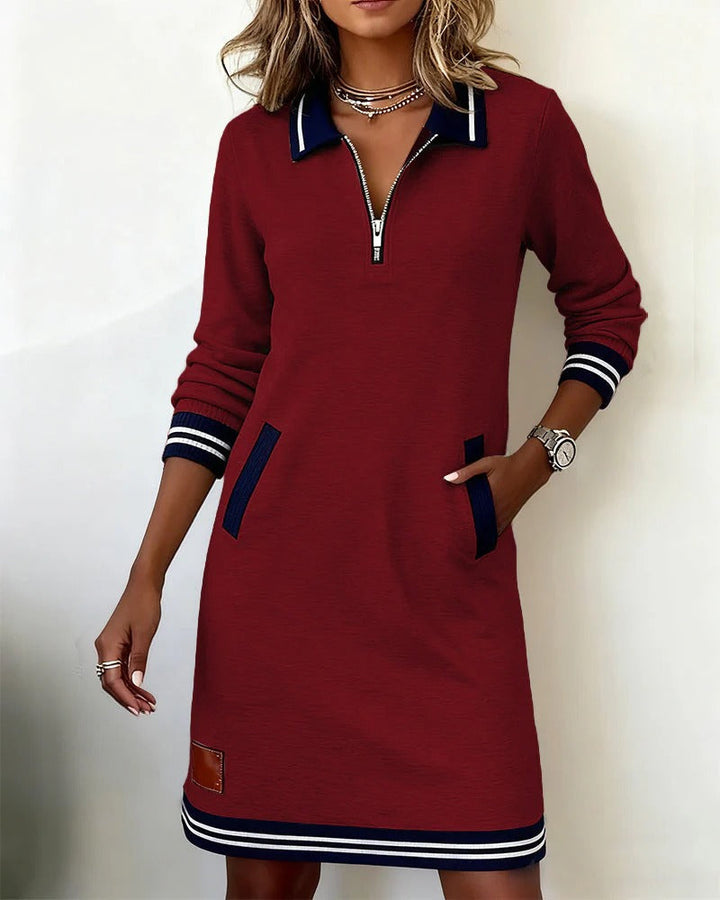 EDURNE | VESTIDO SUDADERA CON CREMALLERA