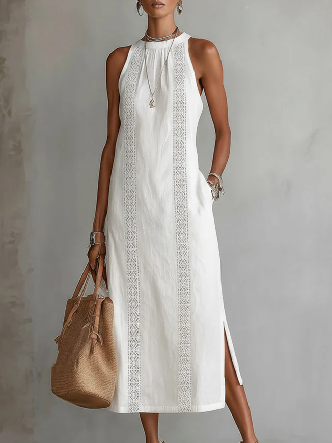 SILVIA | VESTIDO MIDI ELEGANTE CON CUELLO