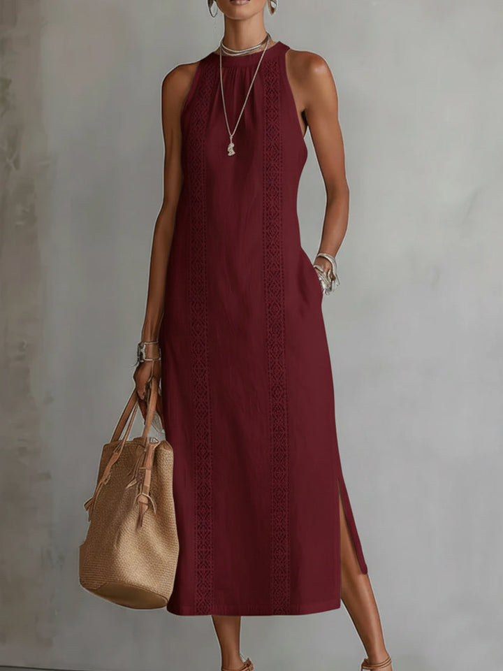 SILVIA | VESTIDO MIDI ELEGANTE CON CUELLO