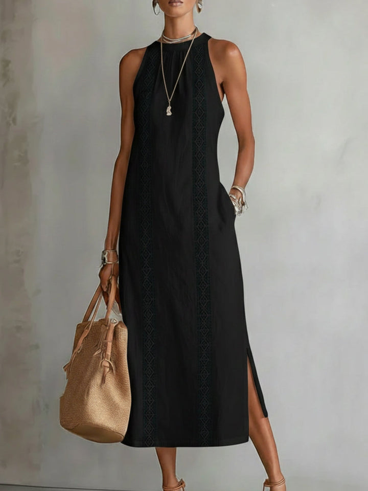 SILVIA | VESTIDO MIDI ELEGANTE CON CUELLO